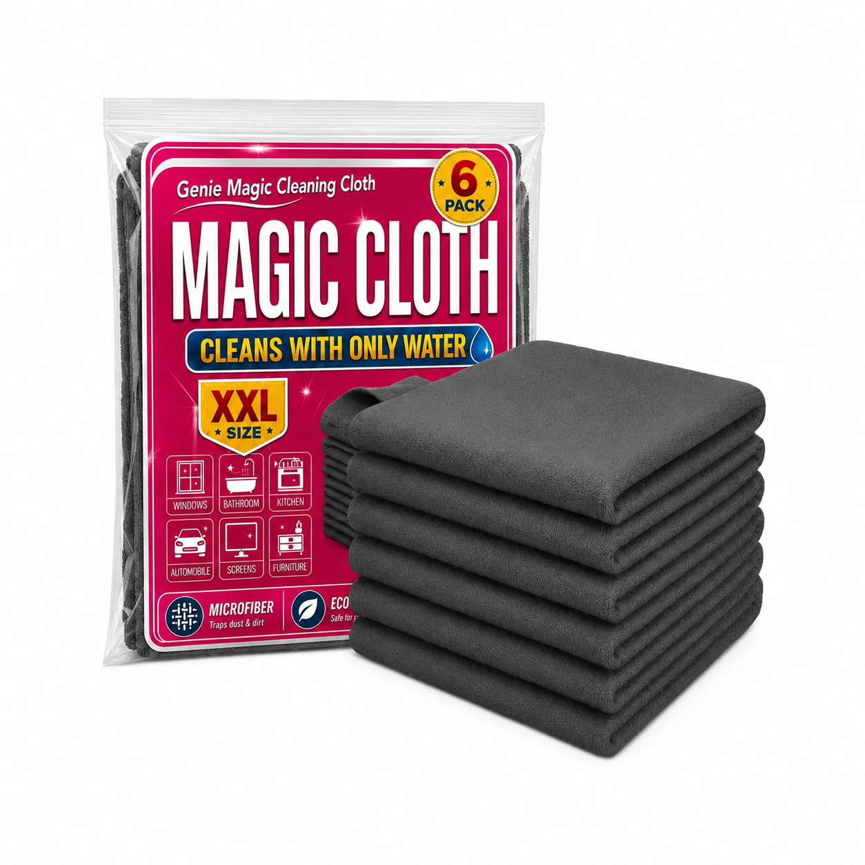 Set 6 Lavete Magice din Microfibră Premium XXL (5 + 1 GRATIS)