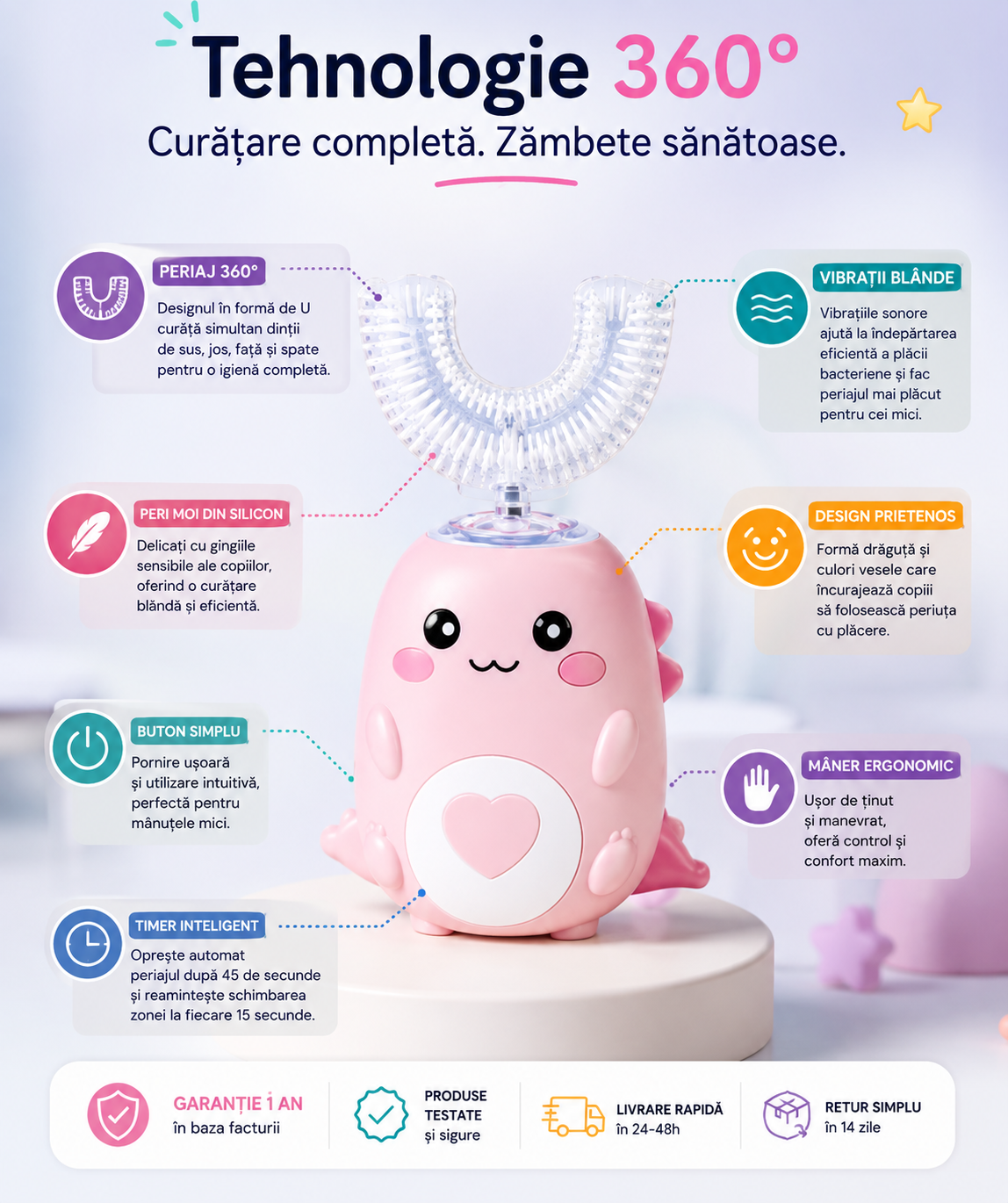 Periuța electrică HomeWellness Kids