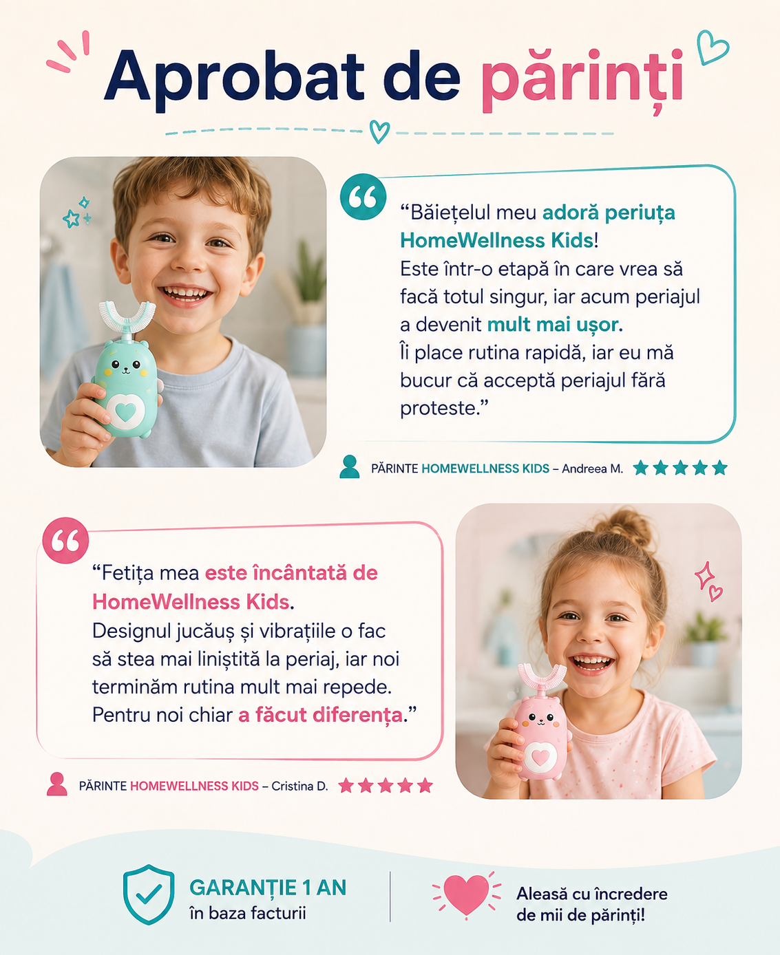 Periuța electrică HomeWellness Kids