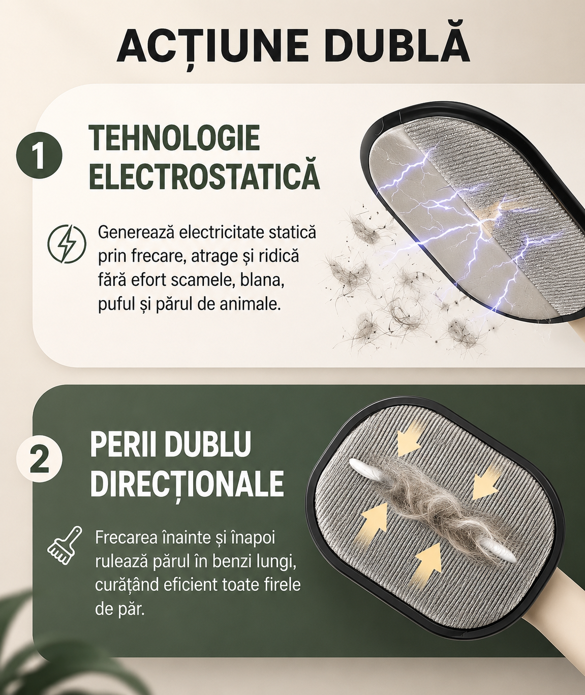 Manusa magica Anti-Par animale cu efect Electrostatic