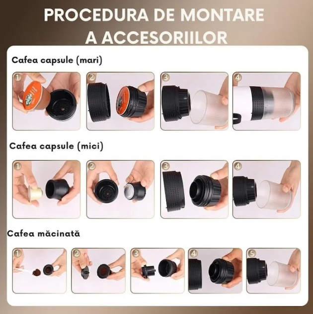 BrewGo™ – Espressor Portabil 3-în-1