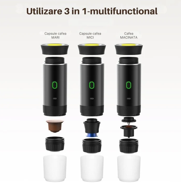 BrewGo™ – Espressor Portabil 3-în-1