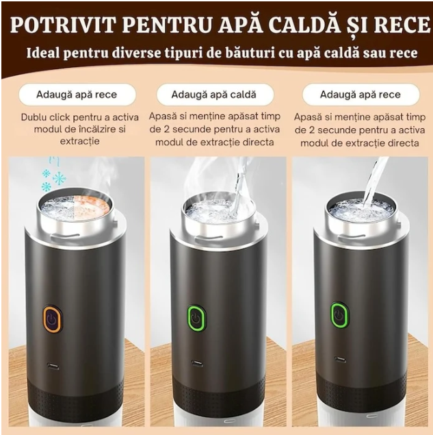BrewGo™ – Espressor Portabil 3-în-1
